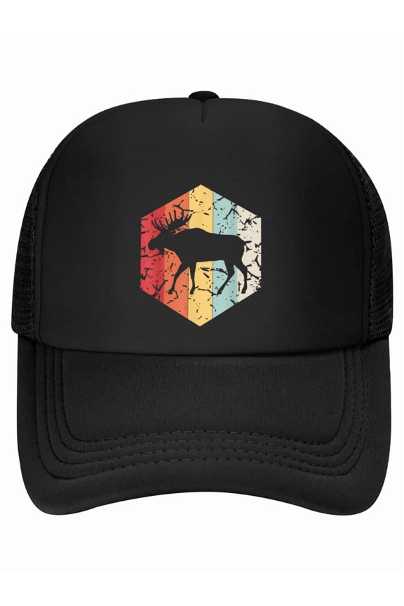 Retro Moose Animal Silhouette Lover Gifts Baseball Cap