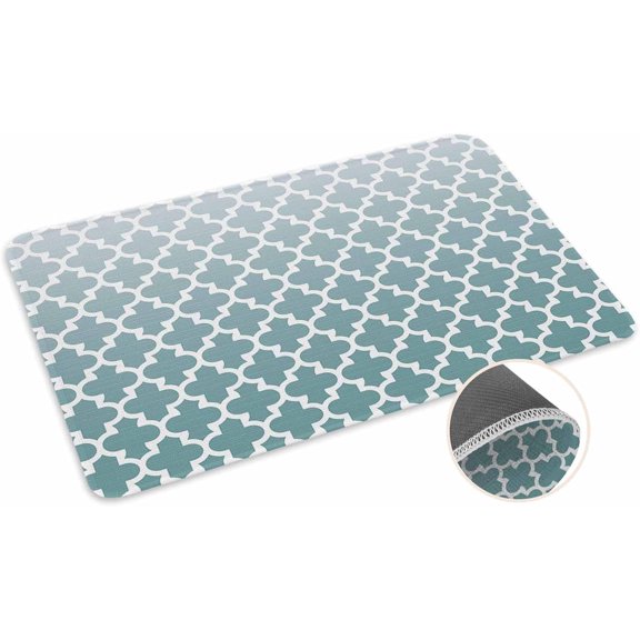 Retro Moroccan Design Doormat Non Slip Rubber Welcome Mat Geometric Pattern Entryway Rug for Indoor Outdoor Kitchen Home Decor 16x24 Inch