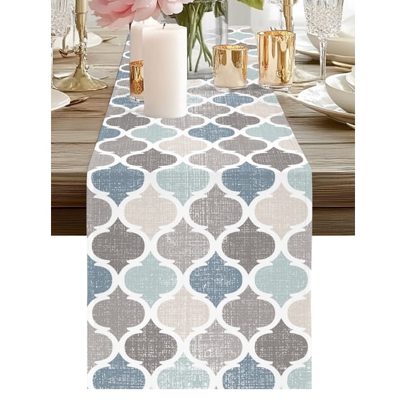 Retro Moroccan Design Table Runners 90 Inches Long Geometric Pattern ...