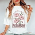 thumbnail image 1 of Retro Motherhood Is Kingdom Work Shirt, Mothers Day Shirt, Christian Mom Gift,Religious Boho Floral Bible Shirt,Mom Life Tee, 1 of 5