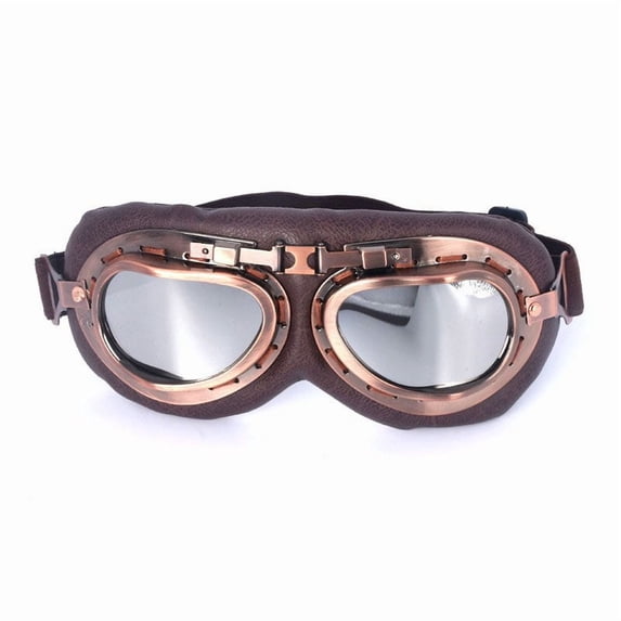 Retro Motorcycle Goggles Glasses Vintage Moto Classic Goggles For Harley Steampunk ATV Copper Helmet