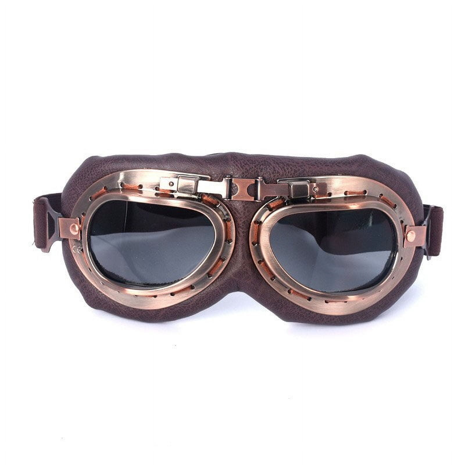 Retro Motorcycle Goggles Glasses Vintage Moto Classic Goggles For Harley Steampunk ATV Copper Helmet