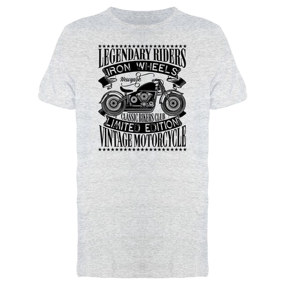 Retro Motorcycle Legendary Icon Tee Men's -Image by Shutterstock