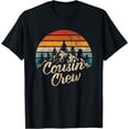 thumbnail image 1 of Retro Mountain Sunset Cousin Crew T-Shirt for Outdoor Summer Camping Adventures, 1 of 5