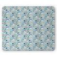 thumbnail image 1 of Retro Mouse Pad, Hipster Animals with Bow Tie and Hat Wearing Dog Cat Portraits on Blue Toned Backdrop, Rectangle Non-Slip Rubber Mousepad, Multicolor, by Ambesonne, 1 of 2