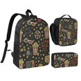 thumbnail image 1 of Retro Movie Backpack Set 3pc ，Backpack with Lunch Bag and Bag 17 Inch, 1 of 1