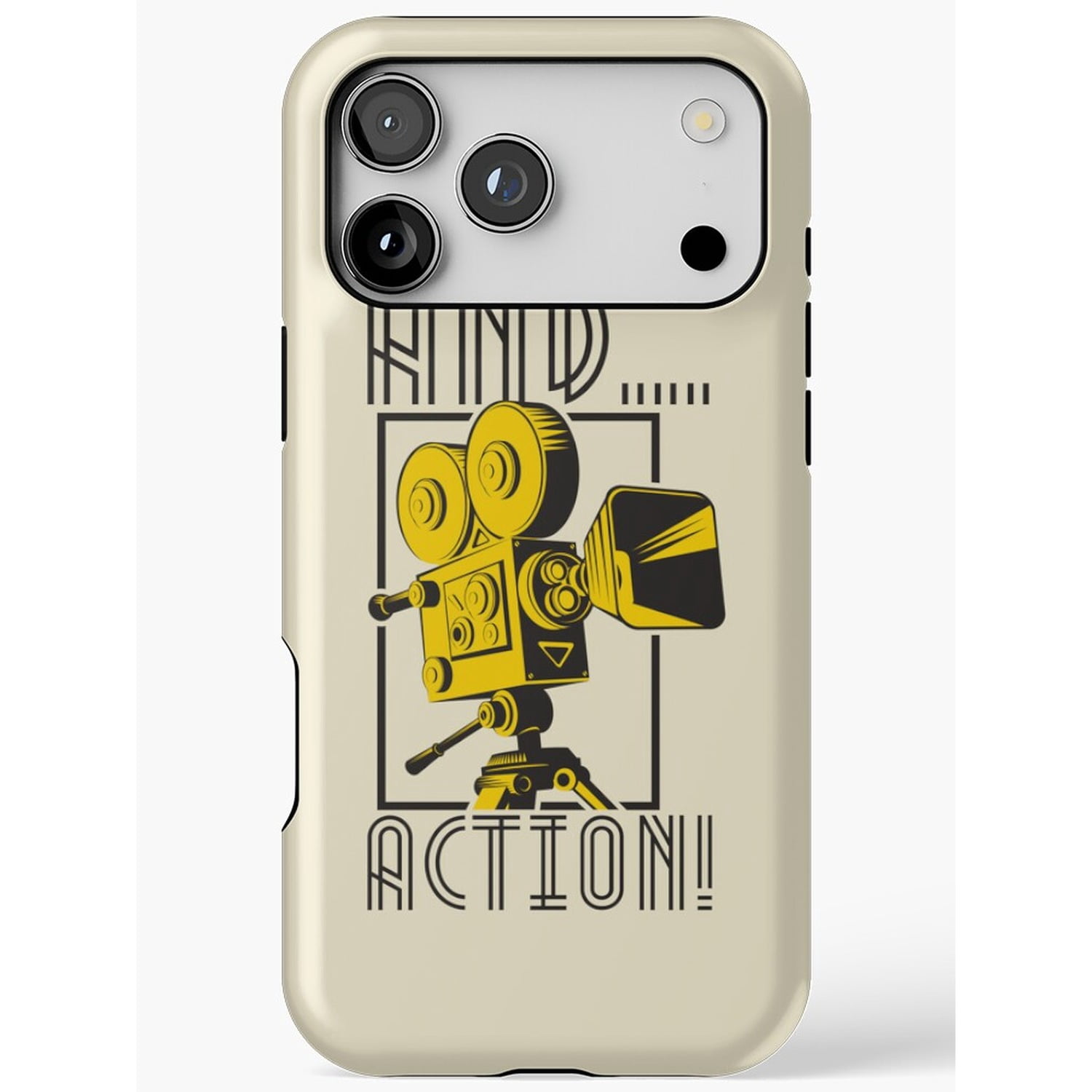 Phone Camera Box Retro Movie Camera And Action Cell Phone Case for Apple iPhone Series ...