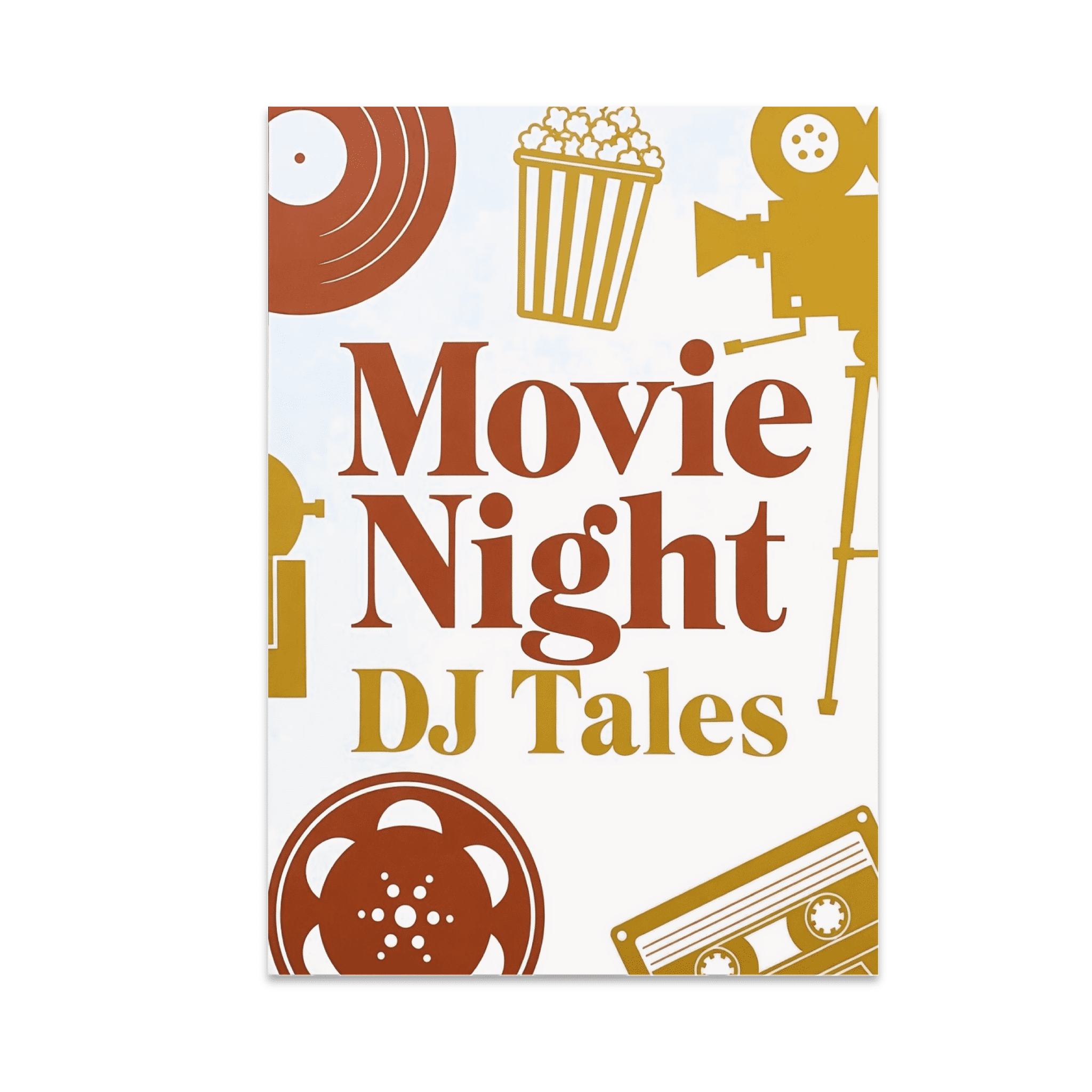 Retro Movie Night DJ Tales Wall Art - Movie Enthusiast - 13x19 Poster ...