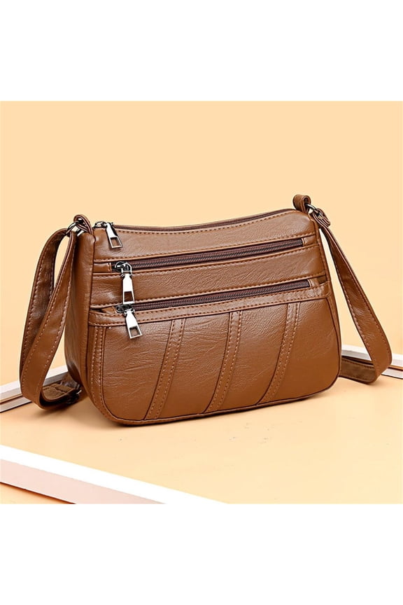 Retro Multifunctional Crossbody Purse for Women Ladies Soft Shoulder Bag Medium Roomy Handbag Fashion Tote Top Handle Satchel