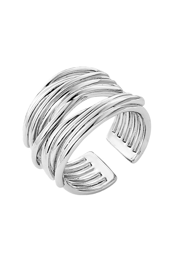 Retro Multiple Layer Twist Adjustable Finger Rings Metal Comfortable Fit Accessory