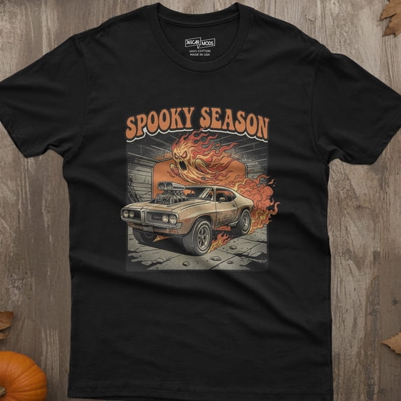 Retro Muscle Car Halloween Tee Funny Car Guy Shirt