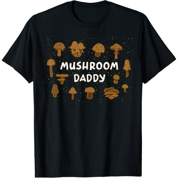 Retro Mushroom Daddy T-Shirt men and women can wear, black, white, gifts