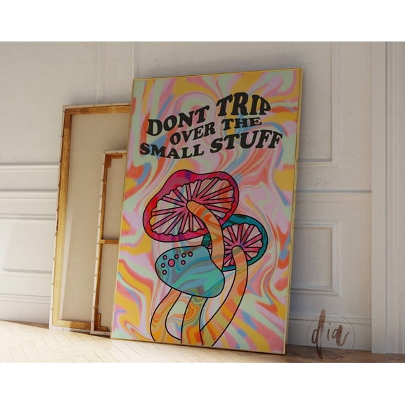 Retro Mushroom Psychedelic Trippy Wall Art, Poster Only