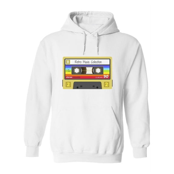 Retro Music Cassette Collection Hoodie Women -Image by Shutterstock, Female 3X-Large