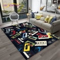 thumbnail image 1 of Retro Music Cassette Tape Pattern 3D Carpet Rug for Home Living Room Bedroom Sofa Doormat r kids Area Rug Non-slip Floor Mat, 1 of 5