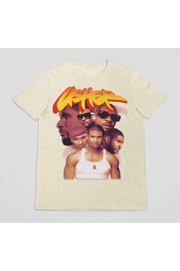 Retro Music Culture Graphic Tee, Soft Cotton Unisex Casual Shirt Music RnB Singer Shirt, Retro Concert Inspired Shirt, R-B Fan Merch Hip Hop Lover Shirt SAND