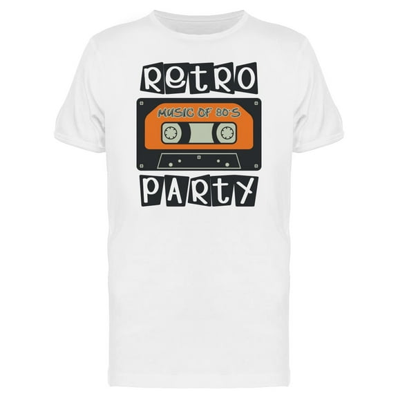 Retro Music For 80S Party T-Shirt Men -Image by Shutterstock, Male Large