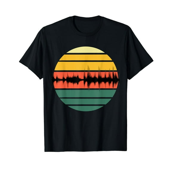 Retro Music Gift For Sound Engineer Shirt Vintage Soundwave T-Shirt