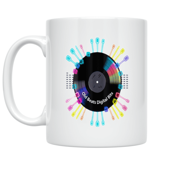 Retro Music Meets Modern Tech - Music Lover - 11 oz Ceramic Coffee Mug