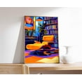 thumbnail image 1 of Retro Music Room Vinyl Record Store Vintage Album Cover Wall Art Print, Stretched Canvas 8x10in, 1 of 4