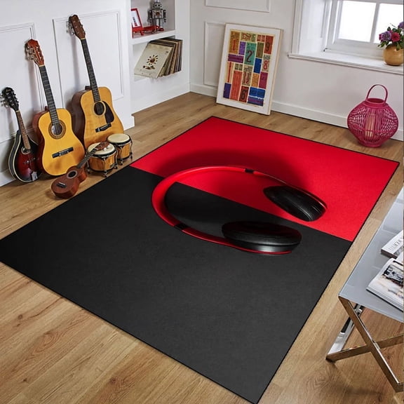 Retro Music Rugs for Bedroom ration Vintage Guitar Big 3D Printed Home Carpet Living Room Sofa Table Soft Non-Slip Floor Mat