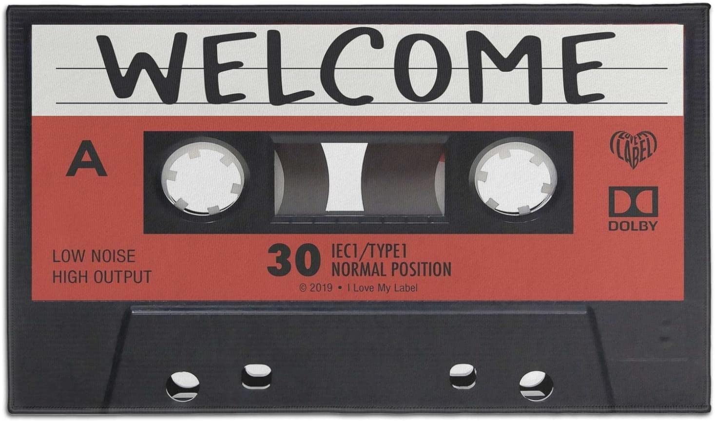 Retro Music Tapes Doormat Non-Slip Absorbent Resist Dirt Front Door Mat Machine Washable Welcome Mats Outdoor Inside Floor Rugs for Entryway 30" X 17"