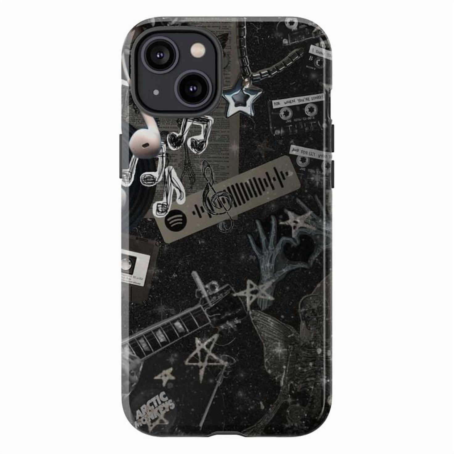 Retro Music Vibes Phone Case, Vintage Cassette Tape & Guitar Rock Band  Design Protective Cover for iPhone 16 15 14 13 12 11 Pro Max Plus Mini -  Walmart.com