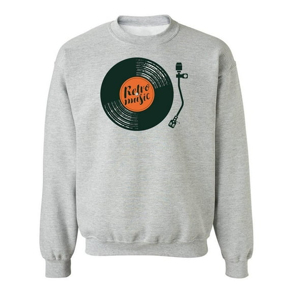 Retro Music Vinyl Design Sweatshirt Men -Image by Shutterstock, Male 5X-Large