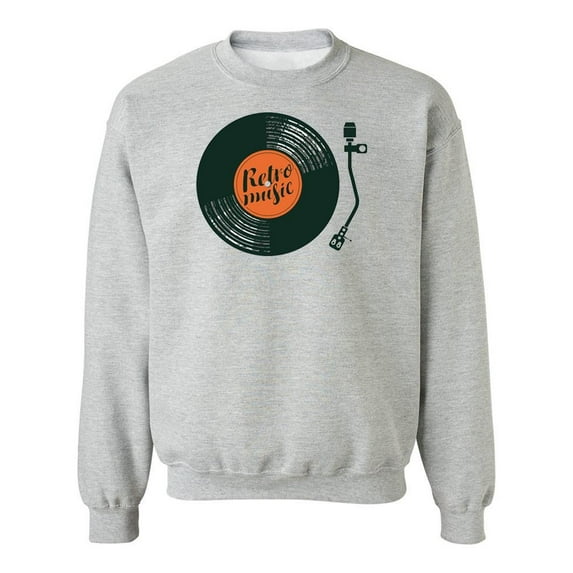 Retro Music Vinyl Design Sweatshirt Men -Image by Shutterstock, Male x-Large