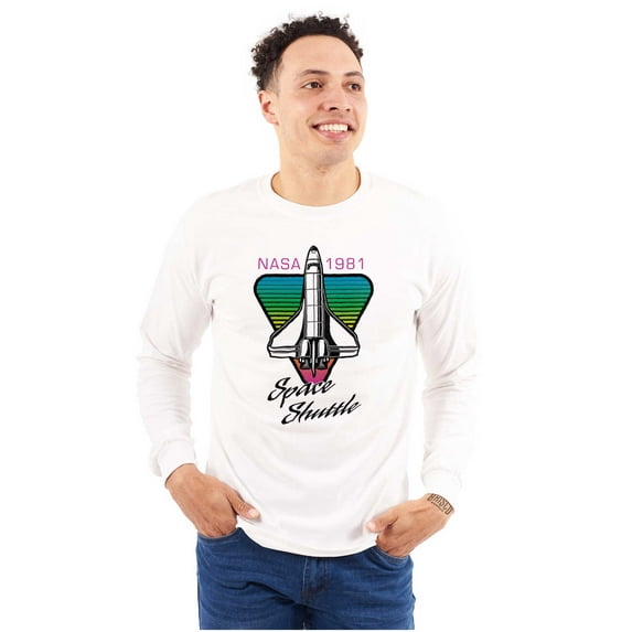 Retro NASA 1981 Outer Space Shuttle Long Sleeve TShirt Men Women Brisco Brands X