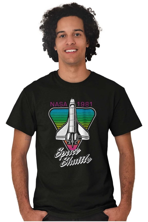 Retro NASA 1981 Outer Space Shuttle Men's Graphic T Shirt Tees Brisco Brands S