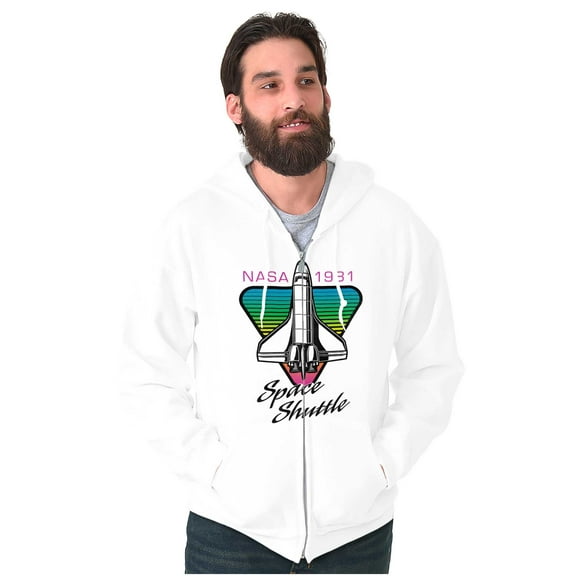 Retro NASA 1981 Outer Space Shuttle Zip Up Hoodie Men's Women's Brisco Brands X