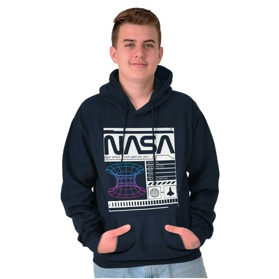 Retro NASA Deep Space Exploration Hoodie Sweatshirt Women Men Brisco Brands L