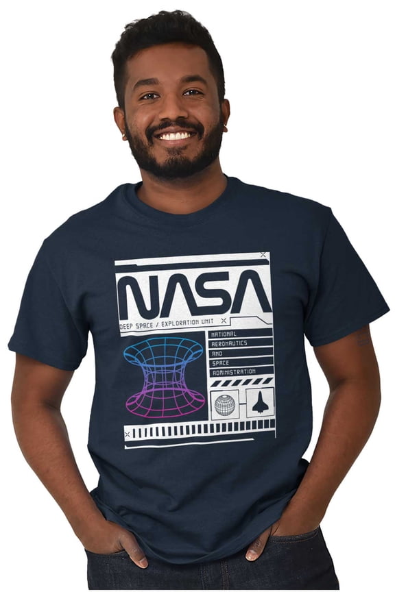 Retro NASA Deep Space Exploration Men's Graphic T Shirt Tees Brisco Brands S