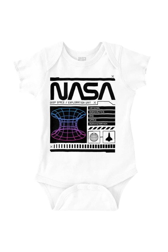 Retro NASA Deep Space Exploration Romper Boys or Girls Infant Baby Brisco Brands 18M