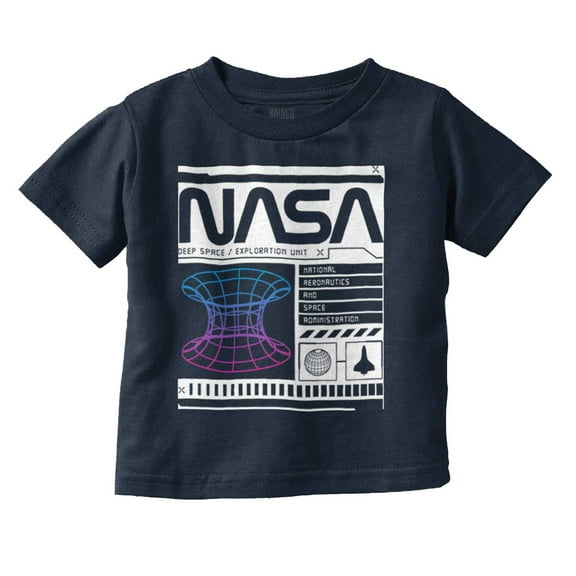 Retro NASA Deep Space Exploration Toddler Boy Girl T Shirt Infant Toddler Brisco Brands 3T