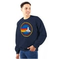 thumbnail image 1 of Retro NASA Space Shuttle Rainbow Unisex Plus Size Sweatshirt Brisco Brands 3X, 1 of 5