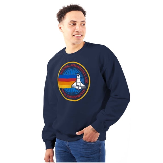Retro NASA Space Shuttle Rainbow Unisex Plus Size Sweatshirt Brisco Brands 3X