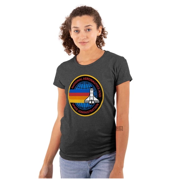 Retro NASA Space Shuttle Rainbow Women's Plus Size Shirt Brisco Brands 2X