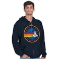 thumbnail image 1 of Retro NASA Space Shuttle Rainbow Zip Up Hoodie Men's Women's Brisco Brands S, 1 of 6