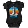 thumbnail image 1 of Retro NASA Worm Logo Rocket Launch Romper Boys or Girls Infant Baby Brisco Brands 12M, 1 of 7