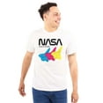 thumbnail image 1 of Retro NASA Worm Logo Space Shuttle Unisex Plus Size Graphic Tee Brisco Brands 2X, 1 of 5