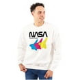 thumbnail image 1 of Retro NASA Worm Logo Space Shuttle Unisex Plus Size Sweatshirt Brisco Brands 4X, 1 of 5