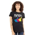 thumbnail image 1 of Retro NASA Worm Logo Space Shuttle Women's T Shirt Ladies Tee Brisco Brands S, 1 of 4