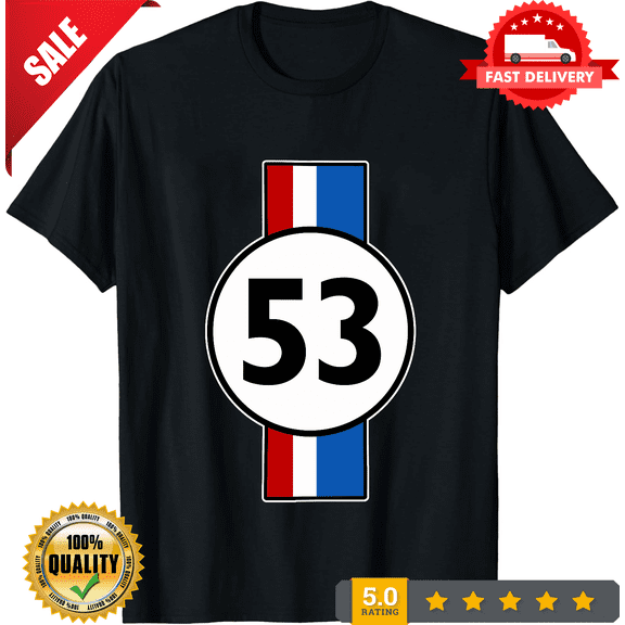 Retro NEW SHIRT HERBIE 53 LOGO T-SHIRT UNISEX FUNNY AMERICAN USA SIZE S-5XL, ULTRA LIMITED-TH72895