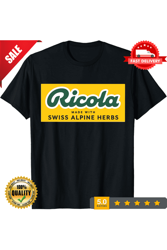 Retro NEW SHIRT RICOLA COUGH LOGO T-SHIRT UNISEX FUNNY AMERICAN USA SIZE S-5XL, NEW TRENDING ITEM-TH72678