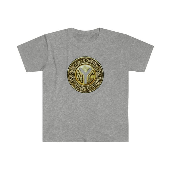 Retro NYC Subway Token graphic coin Unisex Softstyle T-Shirt