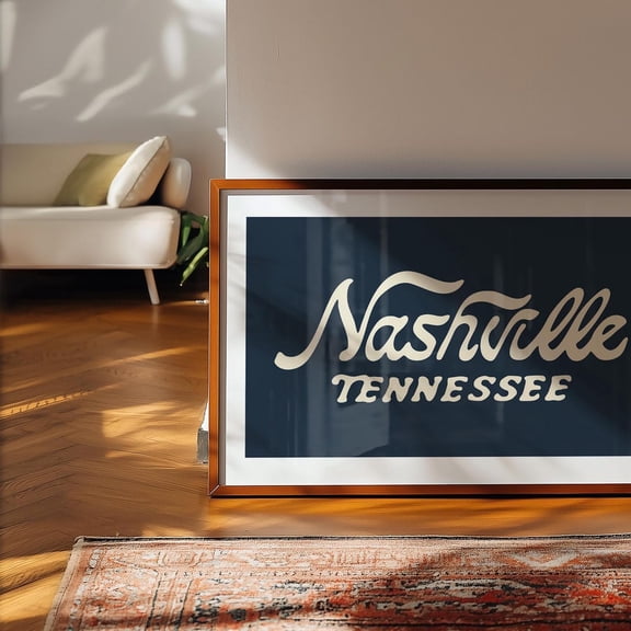 Retro Nashville Tennessee Art Print Nashville Wall Decor Nashville Poster Retro Tennessee Wall Art Gift For Tennesseans Nashville City