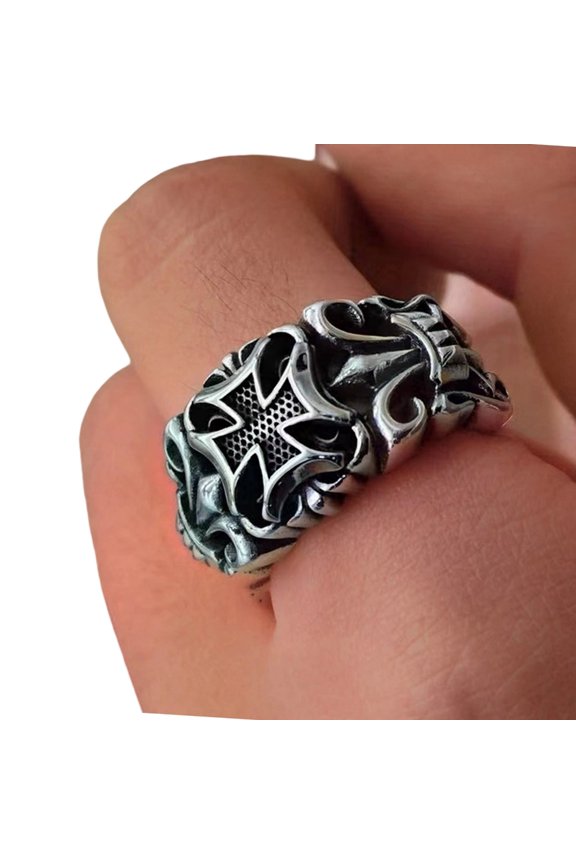 Retro Nauticals Tridents Symbol Adjustable Mens Rings Stylish Unisex Jewelry For Casual Or Formal