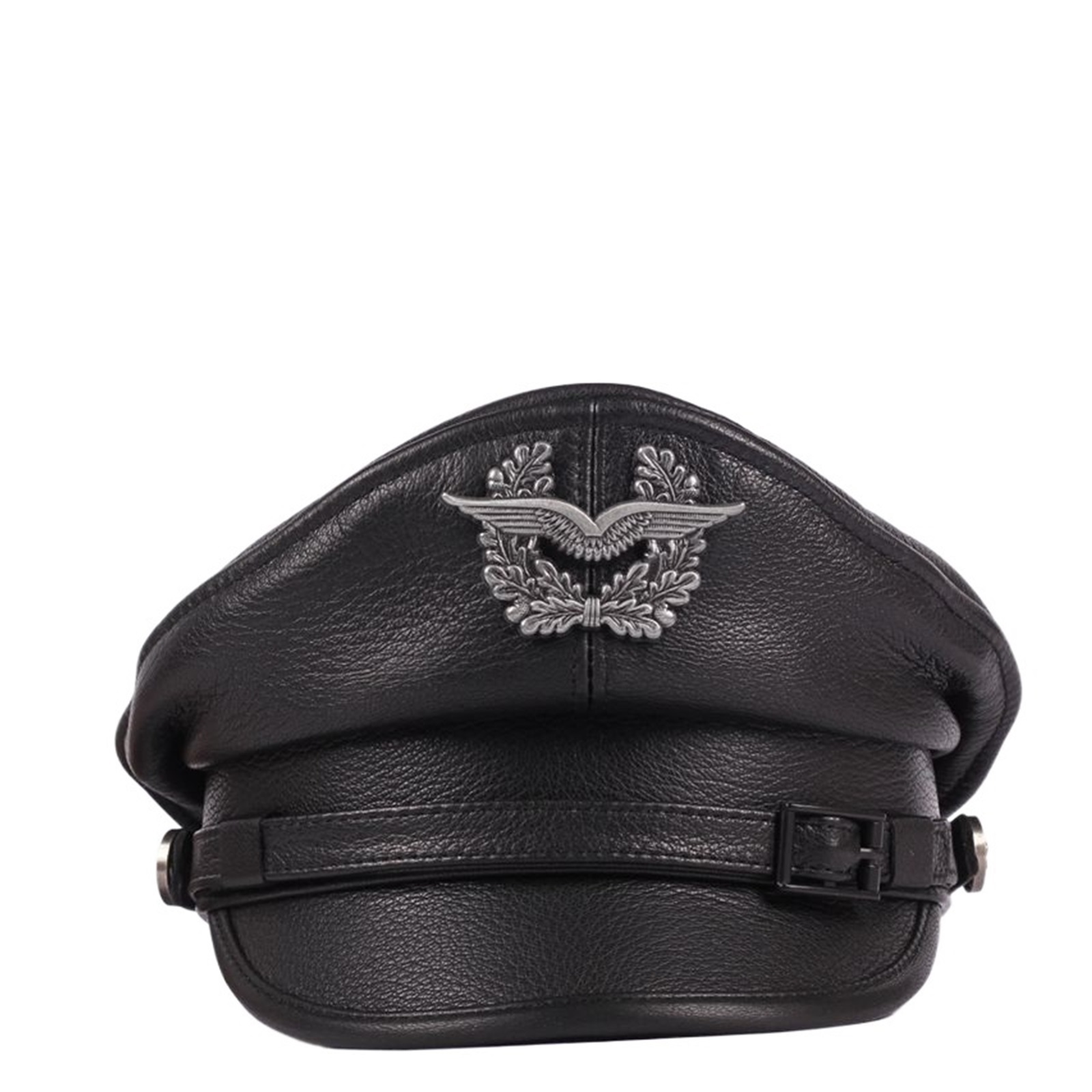 Retro Navy Peaked Sailor Cap German Caps For Men Male Genuine Leather ...